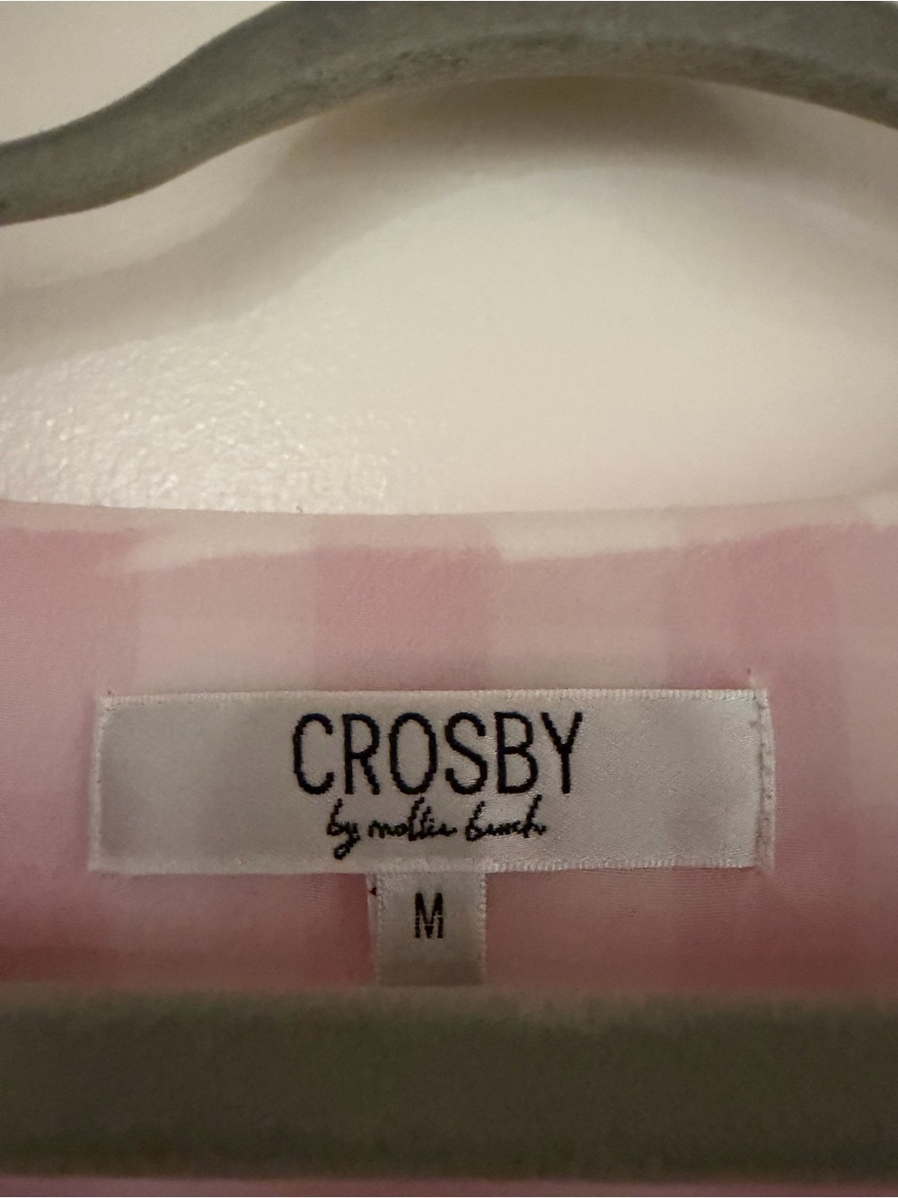 Crosby by Mollie Burch Pink Gingham Puff Sleeve Top - Picture 2 of 3